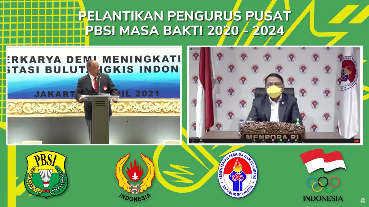 Hadiri Pelantikan Pbsi Menpora Amali Pastikan Siap Berkolaborasi Untuk