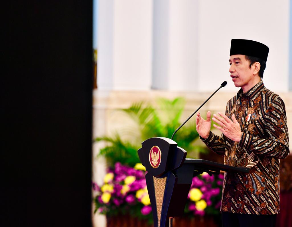 Presiden RI Joko Widodo menyampaikan sejumlah pesan dalam Kongres XXXI Himpunan Mahasiswa Islam (HMI) yang digelar di Surabaya, Jawa Timur, Rabu (17/3). Presiden mengatakan, HMI harus siap menjadi pelopor kemajuan bangsa yang kedepannnya diharapkan semaki