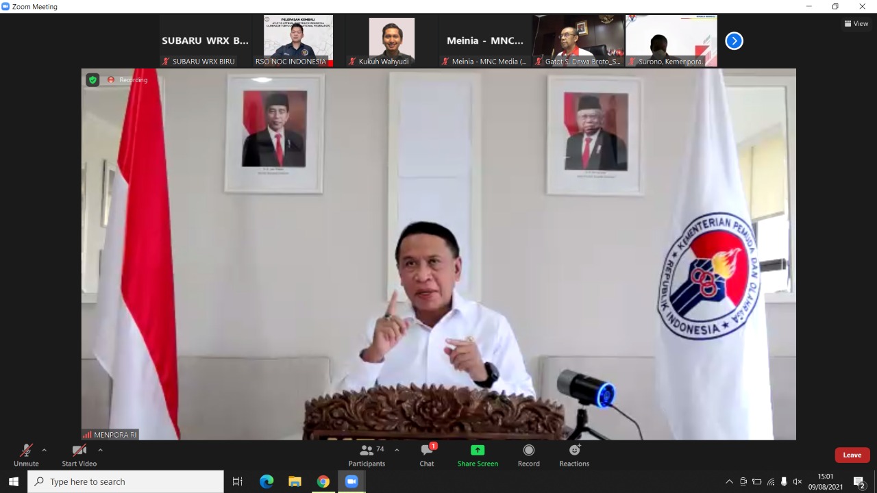 Menteri Pemuda dan Olahraga Republik Indonesia (Menpora RI) Zainudin Amali menilai Olimpiade Tokyo 2020 banyak terjadi perubahan dan kejutan terkait dengan prestasi atlet dan rangking negara-negara di multi event olahraga tertinggi di dunia ini.(foto: bag