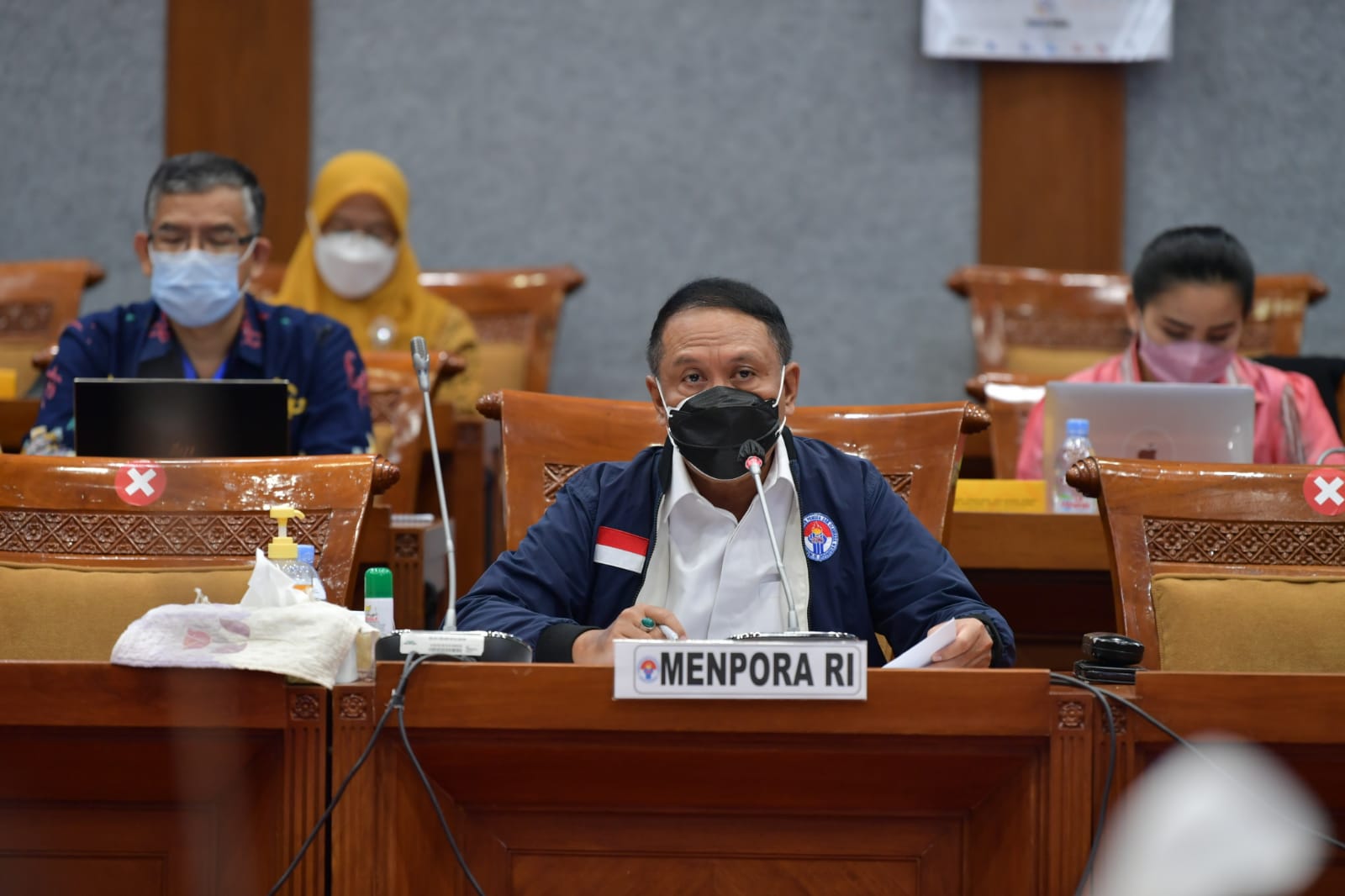 Komisi X Dewan Perwakilan Rakyat Republik Indonesia (DPR RI) menyetujui pagu anggaran sementara yang diajukan Kementerian Pemuda dan Olahraga (Kemenpora) sebesar Rp.1.948.783.392.000 pada RAPBN tahun 2022. (foto:bagus/kemenpora.go.id)