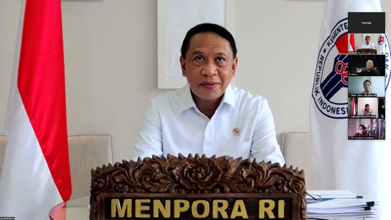 Menteri Pemuda dan Olahraga Republik Indonesia (Menpora RI) Zainudin Amali kembali menyampaikan meski masih di tengah masa pandemi, tetapi tidak boleh berdiam diri, kegiatan olahraga harus berjalan disamping juga harus mendukung pemerintah dalam hal penan