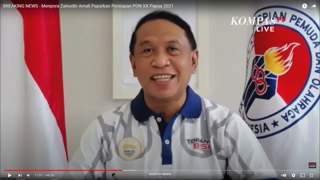 Menteri  Pemuda dan Olahraga Republik Indonesia (Menpora RI) Zainudin Amali memastikan bahwa relawan-relawan yang akan bertugas di Pekan Olahraga Nasional (PON) Papua XX harus sudah divaksin. Sehingga mereka dipastikan aman meskipun pulang pergi dari loka