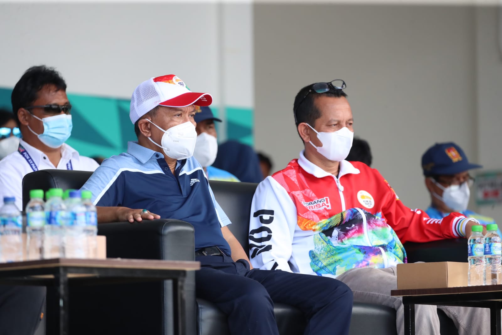 Menteri Pemuda dan Olahraga (Menpora) Zainudin Amali meninjau venue cabang olahraga Panahan di Area Kompleks Panahan Kingmi Kampung Harapan, Kabupaten Jayapura, Rabu (6/10).(foto:putra/kemenpora.go.id)