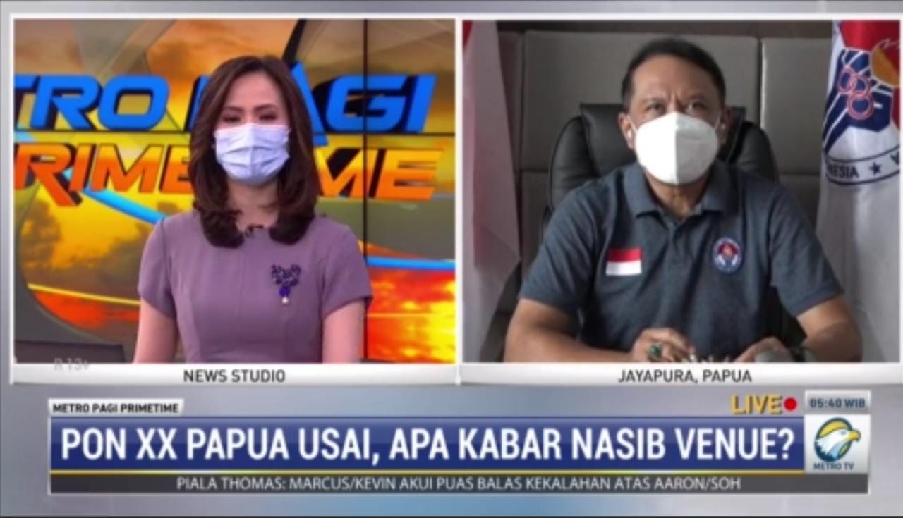 Jayapura: Menteri Pemuda dan Olahraga Republik Indonesia (Menpora RI) Zainudin Amali berharap pascapelaksanaan Pekan Olahraga Nasional (PON) XX Papua 2021, venue-venue yang tersebar di empat kabupaten/kota bisa terawat. Menpora Amali pun optimis Pemerinta
