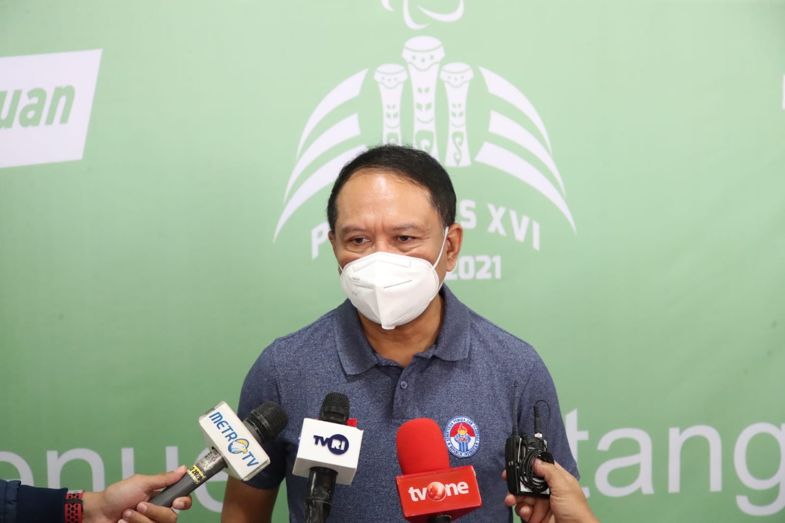 Menteri Pemuda dan Olahraga Republik Indonesia (Menpora RI), Zainudin Amali menilai para atlet penyandang disabilitas yang bertanding di Pekan Paralimpik Nasional (Peparnas) XVI Papua 2021 sangat bersemangat. (foto:putra/kemenpora.go.id)