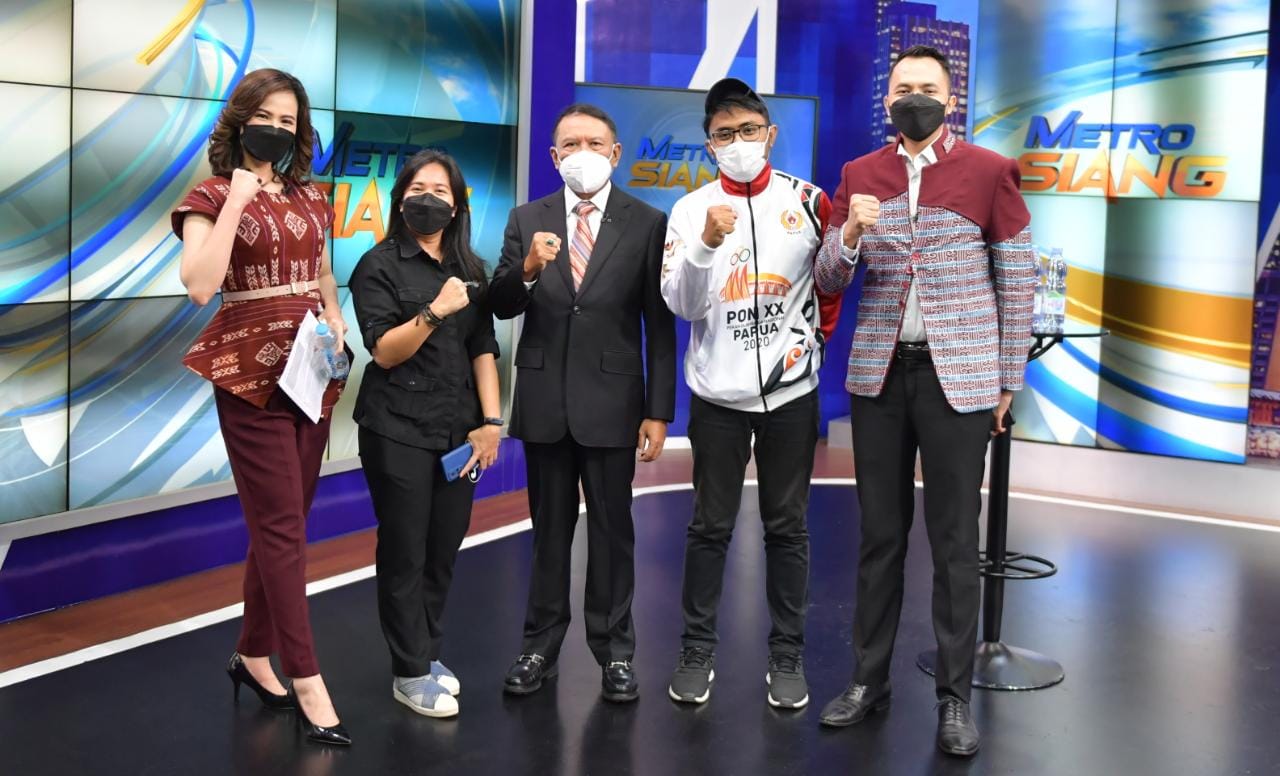 Menteri Pemuda dan Olahraga Republik Indonesia (Menpora RI), Zainudin Amali mengucapkan selamat ulang tahun untuk Metro TV yang kini berusia 21 tahun. (foto:egan/kemenpora.go.id)