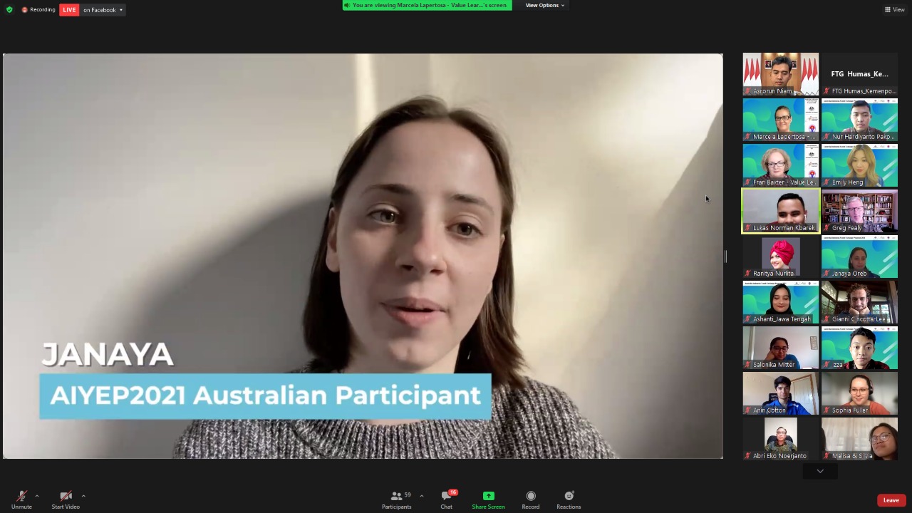 Kementerian Pemuda dan Olahraga Republik Indonesia (Kemenpora RI) berharap program Pertukaran Pemuda Indonesia Australia (PPIA)/AIYEP (Australia Indonesia Youth Exchange Program) dapat menjadikan pemuda menjadi agen perubahan untuk kemajuan Indonesia. (fo