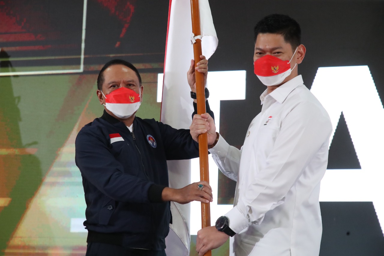 Jakarta: Ketua Satgas Percepatan Penyelesaian Sanksi WADA yang juga Ketua Umum KOI Raja Sapta Oktohari menyampaikan terima kasih atas kepercayaan yang diberikan oleh Menpora Amali. Bermodalkan kepercayaan, arahan, dan dukungan semua sumberdaya yang ada, S