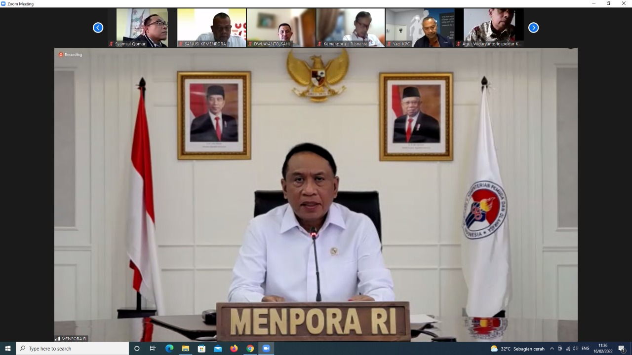  Menteri Pemuda dan Olahraga Republik Indonesia (Menpora RI) Zainudin Amali berharap Undang-undang Keolahragaan yang baru saja disahkan oleh DPR RI bisa menjadi panduan dalam menjalankan program kerja yang telah ada selama ini. (foto:rayki/kemenpora.go.id
