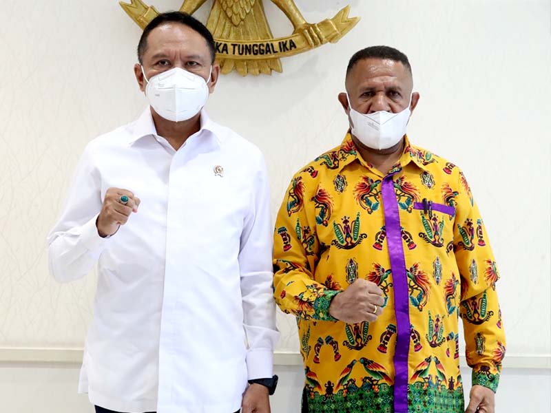 Menpora Amali Menerima Kunjungan Bupati Pegunungan Bintang Papua