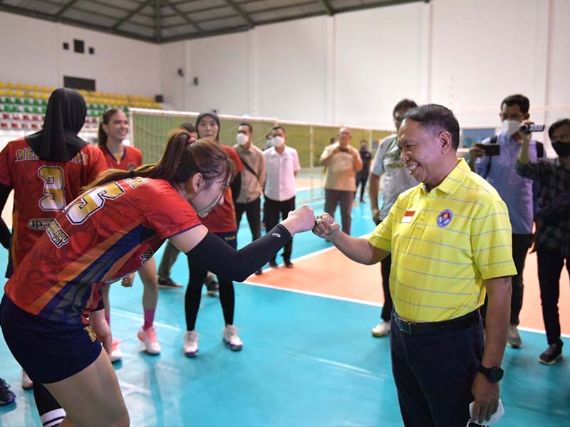 Harapan Menpora Amali Usai Tinjau Pelatnas Voli Putra-Putri untuk SEA Games 2021 Vietnam