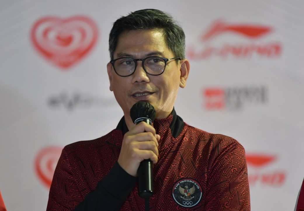 Wakil Sekretaris Jenderal National Olympic Committee (NOC) Indonesia Wijaya Noeradi menyampaikan terima kasih kepada Kemenpora RI atas dukungan penuhnya sehingga NOC Indonesia bisa mengirimkan kontingen Indonesia ke SEA Games 2021 di Vietnam.(foto:bagus/k