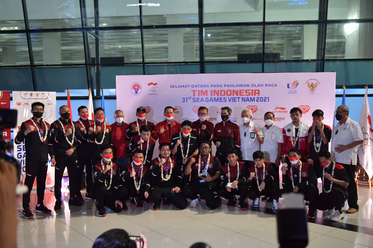 Kementerian Pemuda dan Olahraga Republik Indonesia (Kemenpora RI) memberikan apresiasi kepada para pejuang bangsa di bidang olahraga yang telah berhasil mengharumkan Indonesia di kancah Asia Tenggara dalam SEA Games 2021 Vietnam.(foto:bagus/kemenpora.go.i