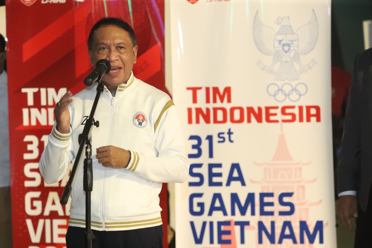 Menteri Pemuda dan Olahraga Republik Indonesia (Menpora RI) Zainudin Amali memastikan para atlet yang telah menorehkan prestasi di SEA Games 2021 Vietnam akan mendapatkan apresiasi dan ucapan terimakasih dari Preden Joko Widodo (Jokowi) berupa bonus.(foto