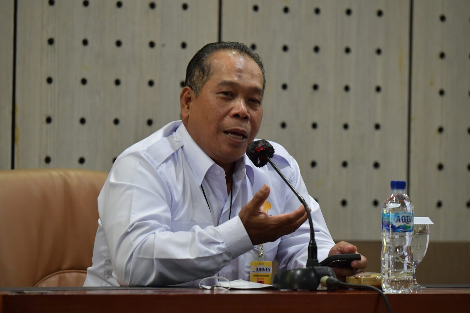 Dalam acara temu dan silaturahmi para dosen Fakultas Ilmu Keolahragaan Universitas Negeri Semarang Bersama Menteri Pemuda dan Olahraga Republik Indonesia (Menpora RI) Zainudin Amali, Rektor Fathur Rokhman menyebutkan Unnes pantas bersyukur karena seiring 