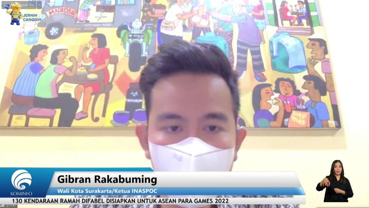 Dalam diskusi FMB9, Rabu (20/7) siang, Ketua Pelaksana ASEAN Para Games Solo 2022 (INASPOC) Gibran Rakabuming Raka menyampaikan terima kasih kepada semua yang terlibat dalam multi even atlet difabel Asia Tenggara ini. (foto:egan/kemenpora.go.id)