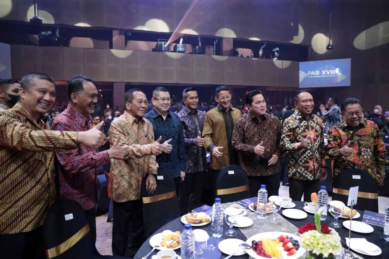 Menteri Pemuda dan Olahraga Republik Indonesia (Menpora RI) Zainudin Amali menghadiri acara Penghargaan Achmad Bakrie (PAB) XVIII Tahun 2022 di XXI Ballroom, Jakarta Theater, Minggu (14/8) malam.(foto:raiky/kemenpora.go.id)