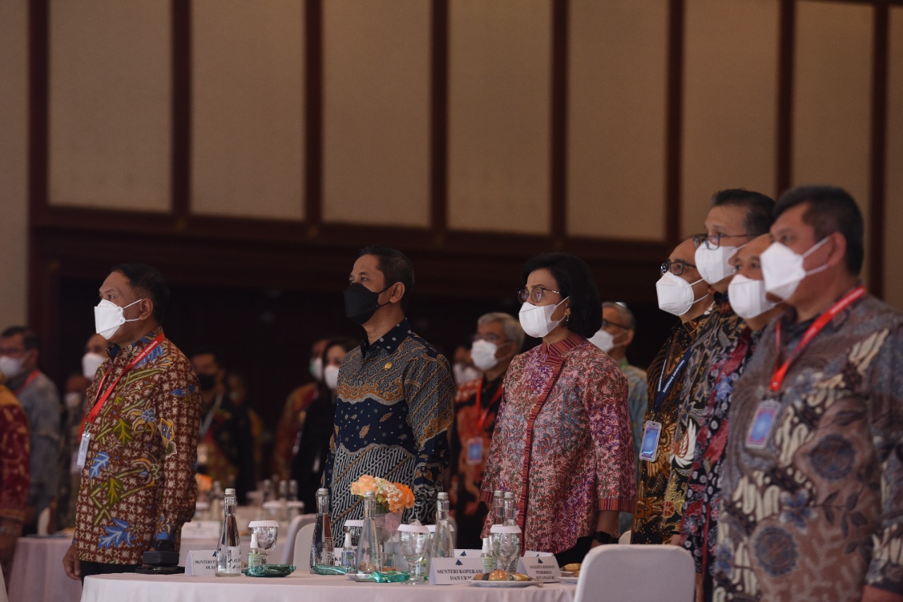 Menteri Pemuda dan Olahraga Republik Indonesia (Menpora RI) Zainudin Amali menghadiri Rapat Kerja Nasional (Rakernas) Akuntansi dan Pelaporan Keuangan Pemerintah Tahun 2022, Kamis  (22/9) pagi, di Gedung Dhanapala, Kementerian Keuangan, Senen Raya, Jakart