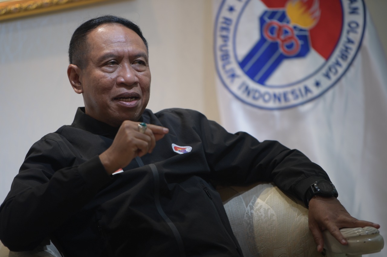 Menteri Pemuda dan Olahraga Republik Indonesia (Menpora RI) Zainudin Amali menjadi narasumber pada Program Features Oase Indonesia Antara TV dengan tema Desain Besar Olahraga Nasional (DBON) Sebagai Peta Jalan Meraih Prestasi Dunia di Kemenpora, Selasa (1