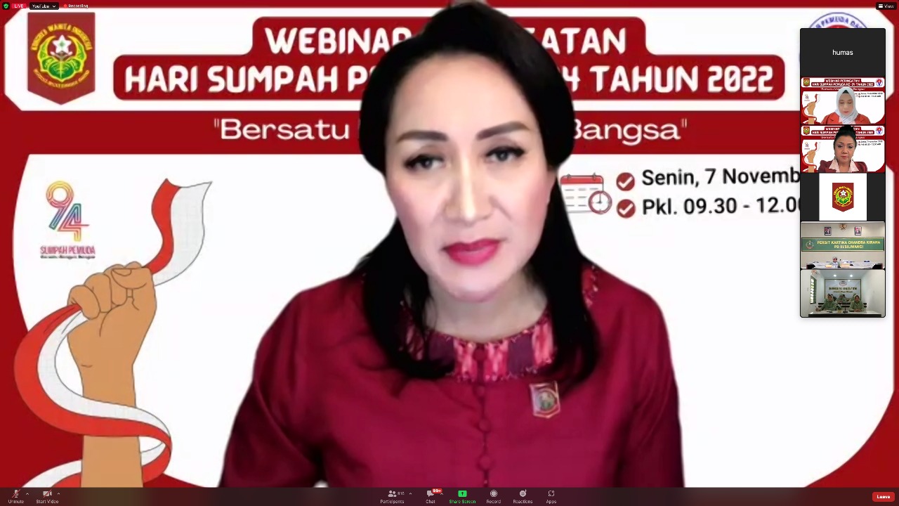 Ketua Umum Kongres Wanita Indonesia (Kowani) Giwo Rubianto Wiyogo, menyampaikan apresiasi dan ucapan terima kasih kepada Menteri Pemuda dan Olahraga Republik Indonesia (Menpora RI) Zainudin Amali yang telah mendukung sekaligus memberikan motivasi dalam ra
