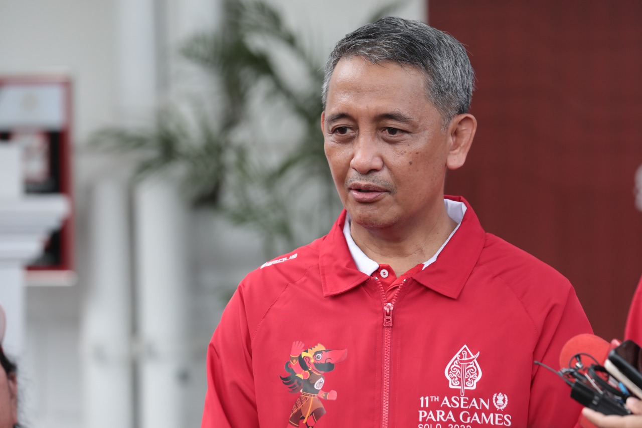  Chief de Mission (CDM) ASEAN Para Games ke-11 Solo Tahun 2022 Andi Herman mengatakan bahwa keberhasilan Indonesia menjadi Juara Umum adalah menjadi momentum pembinaan atlet disabilitas secara terus menerus. (foto:putra/kemenpora.go.id)