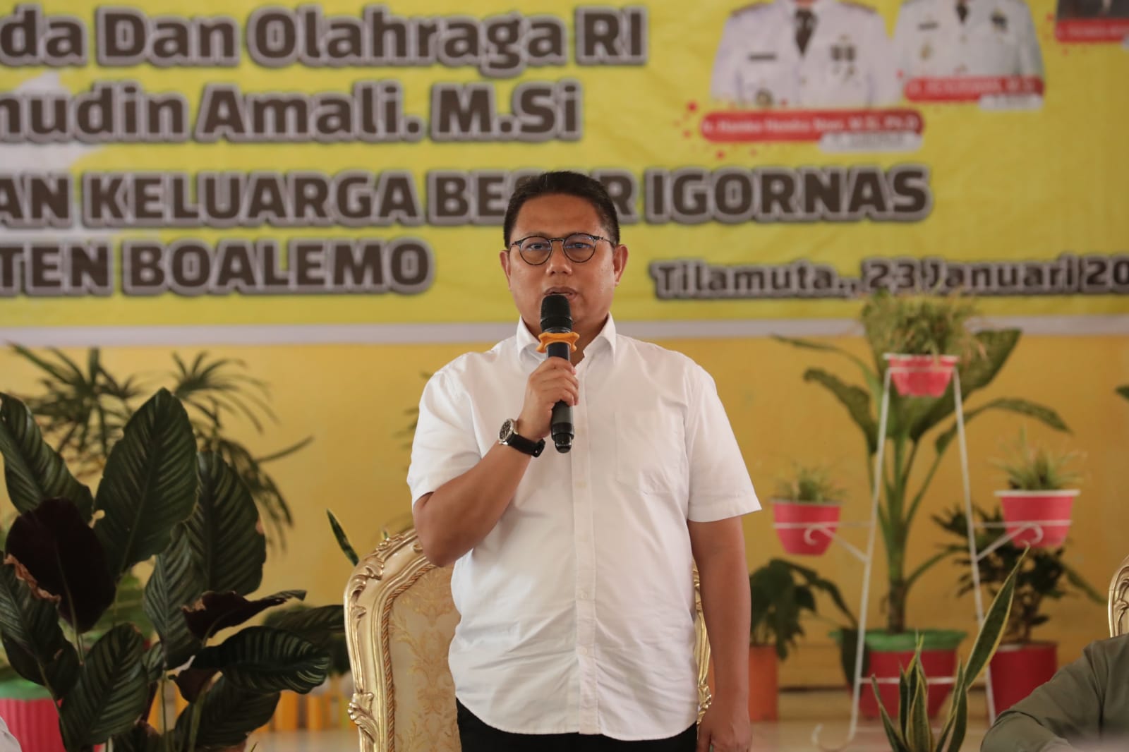 Pj. Gubernur Provinsi Gorontalo Hamka Hendra Noer menyampaikan ungkapan terima kasihnya kepada Menteri Pemuda dan Olahraga Republik Indonesia (Menpora RI) Zainudin Amali yang telah memberikan perhatiannya terhadap perkembangan dan kemajuan olahraga di Pro