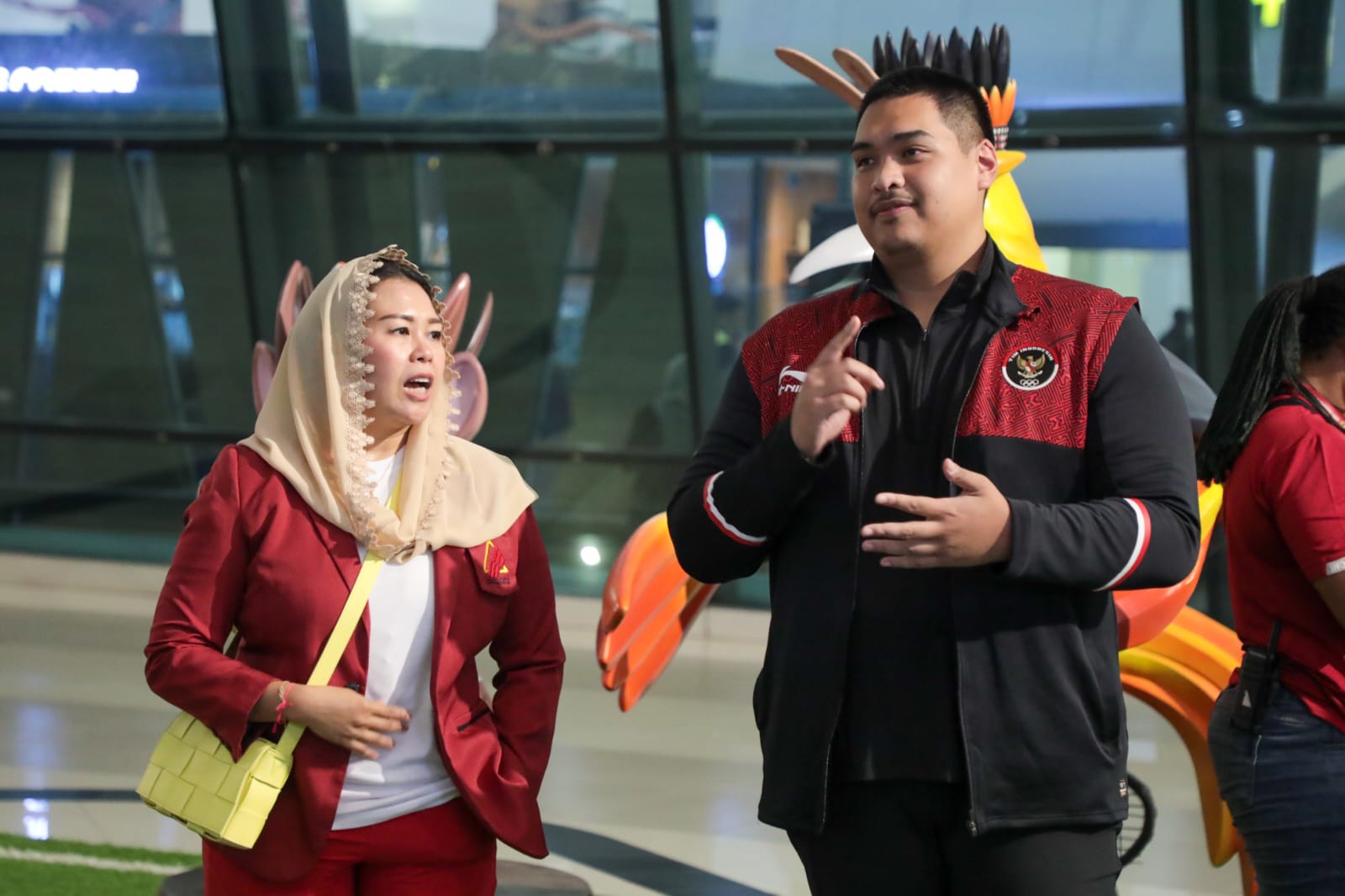 Ketua Umum Federasi Panjat Tebing Indonesia (FPTI) Yenny Wahid  mengucapkan terima kasih kepada Menteri Pemuda dan Olahraga Republik Indonesia (Menpora RI) Dito Ariotedjo yang sudah menyempatkan datang untuk menyambut para atlet panjat tebing  yang berlag