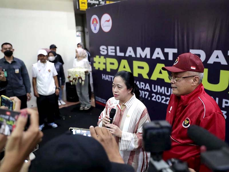 Ketua DPR RI dan Sesmenpora Sambut Kedatangan Juara Umum ASEAN Para Games 2023 Kamboja di Solo