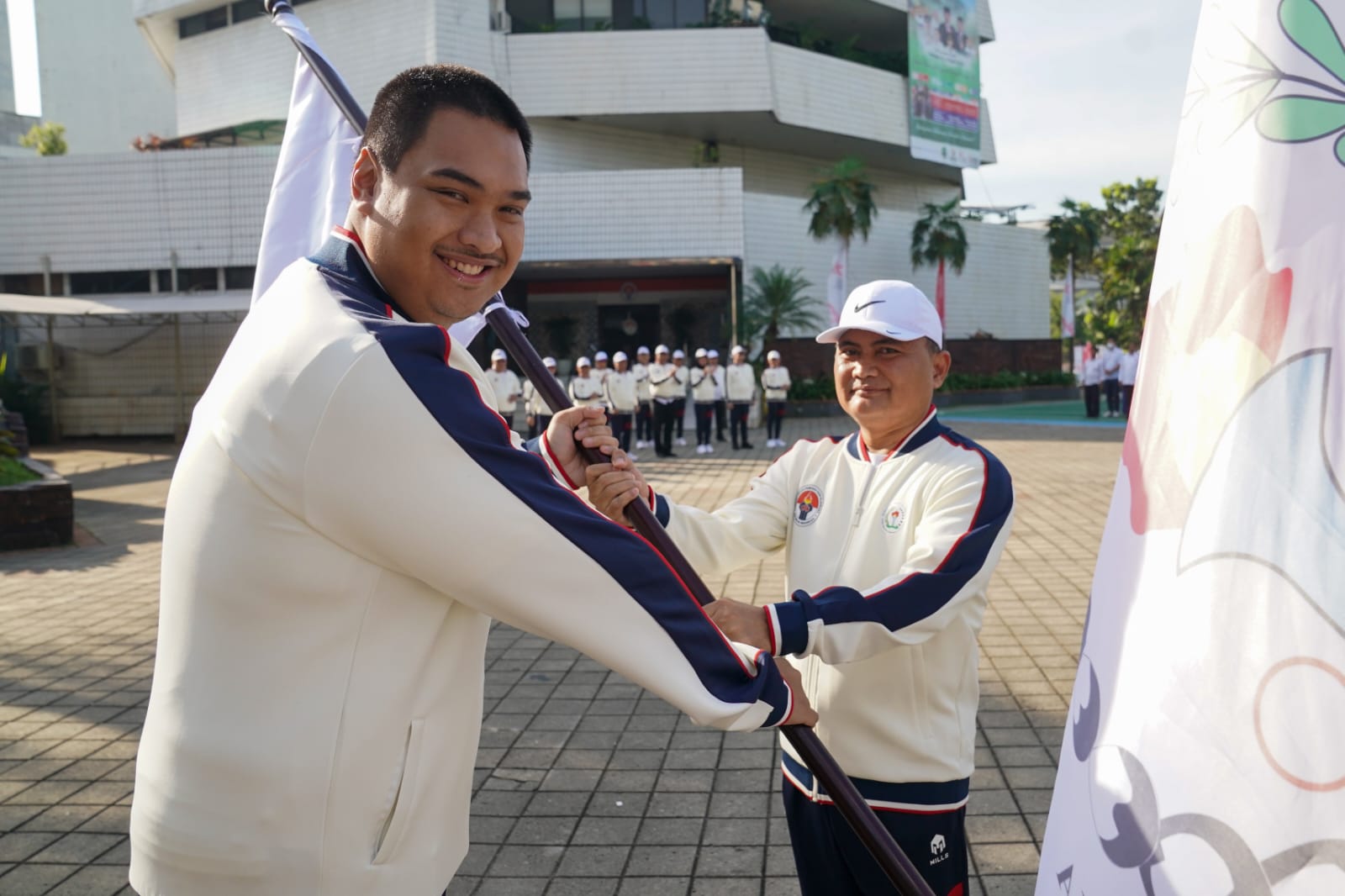 Chef de Mission (CdM) Kontingen Kemenpora, Yayat Suyatna optimis bisa mencapai target tiga besar di ajang Pekan Olahraga Nasional Korps Pegawai Republik Indonesia (Pornas Korpri) 2023, Semarang, Jawa Tengah.(foto:egan/kemenpora.go.id)   