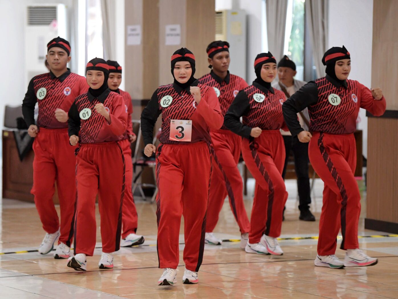 Kemenpora ikut berpartisipasi di cabang olahraga senam KORPRI pada Pekan Olahraga Nasional (PORNAS) XVI Korps Pegawai Republik Indonesia (KORPRI) 2023. Hasilnya, Kemenpora masuk dalam 10 besar terbaik dalam ajang tersebut. (foto:raiky/kemenpora.go.id)