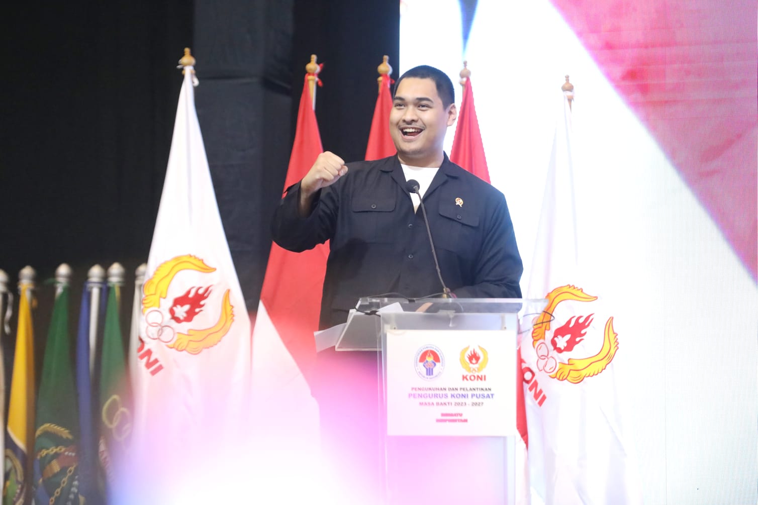 Menteri Pemuda dan Olahraga Republik Indonesia (Menpora RI) Dito Ariotedjo, menyampaikan harapannya agar KONI Pusat dibawah komando Letjen TNI (Purn) Marciano Norman lebih inovatif dan kreatif terlebih kepengurusan masa bakti 2023-2027 didukung dengan ten
