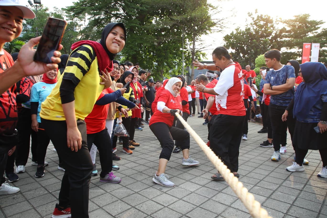Semarak Menyambut peringatan Hari Ulang Tahun (HUT) ke-78 Kemerdekaan Republik Indonesia Tahun 2023, begitu terlihat di Kementerian Pemuda dan Olahraga Republik Indonesia (Kemenpora RI).(foto:yayan/kemenpora.go.id)