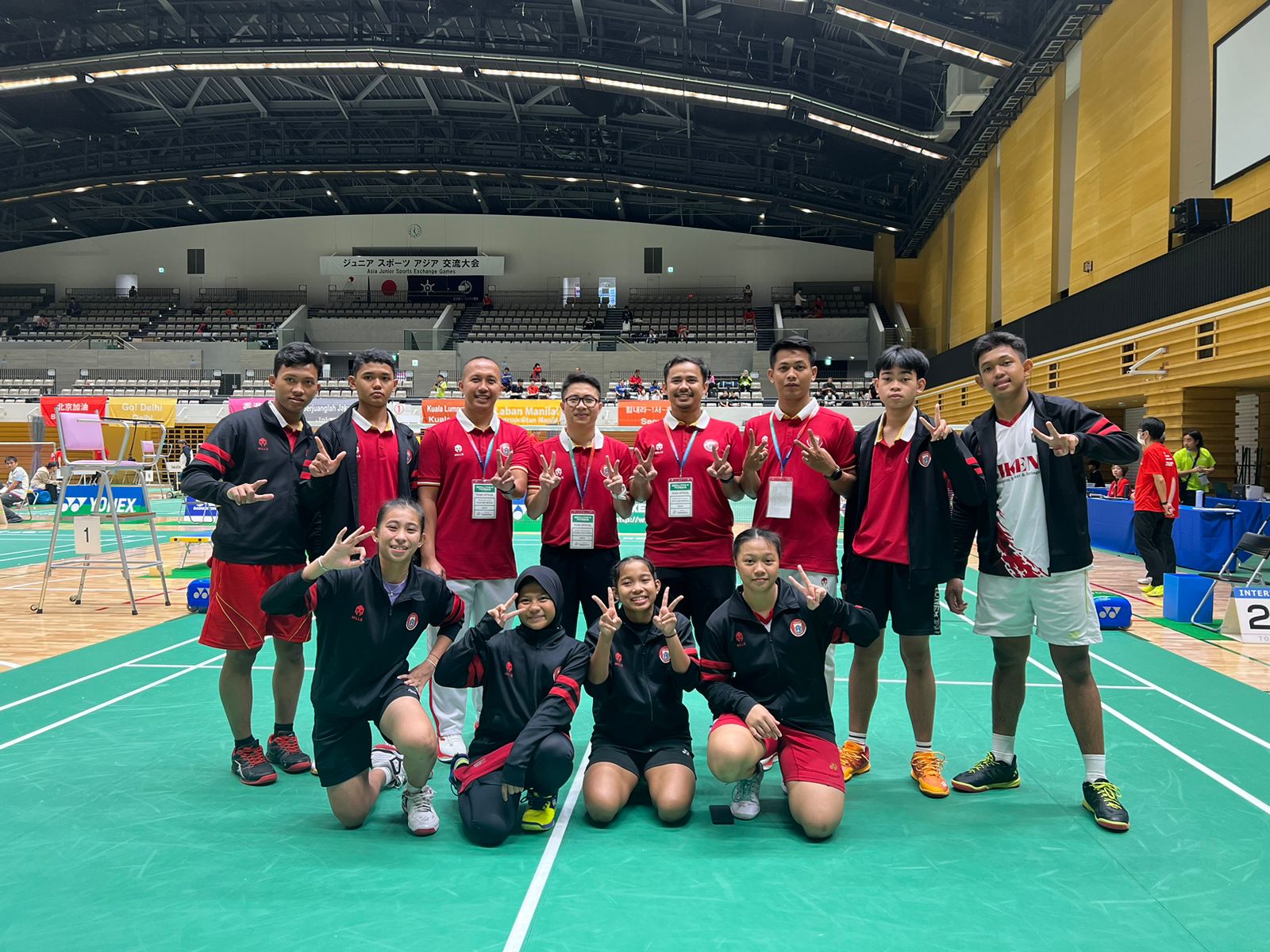 Indonesia berhasil meraih predikat bergengsi sebagai runner-up Badminton dan Para Badminton di ajang Asia Junior Sports Exchange Games 2023 (26-28 Agustus) di Komazawa Olympic Park Tokyo, Jepang. (foto:istimewa)  