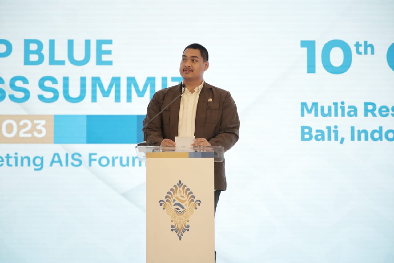 Menteri Pemuda dan Olahraga Republik Indonesia (Menpora RI) Dito Ariotedjo menyampaikan lima ide dalam forum Archipelagic and Island States (AIS) Startup Blue Business Summit di Mulia Resort, Nusa Dua, Badung, Bali, Selasa (10/10). Ide tersebut berkaitan