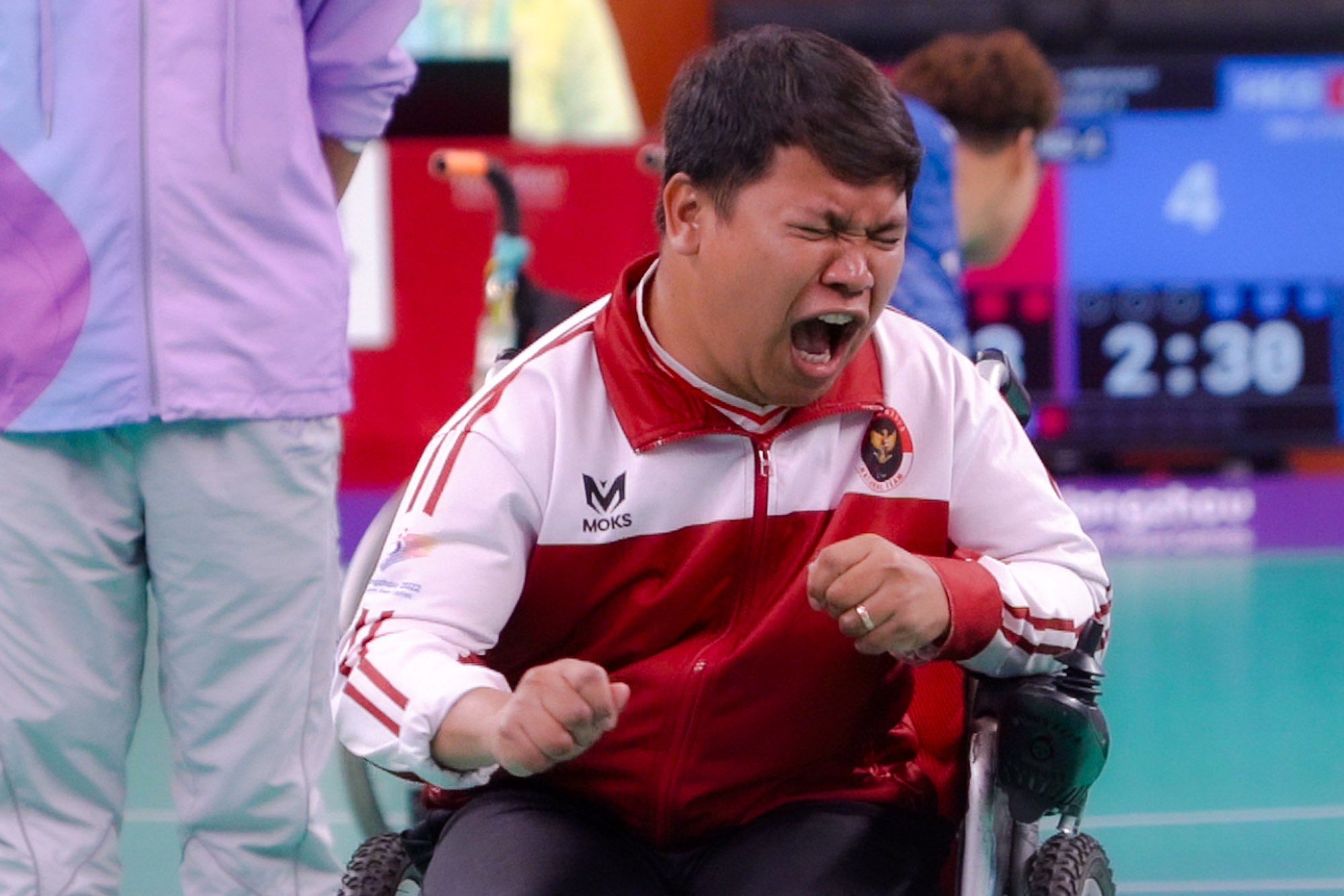 Tim boccia Indonesia menyumbang medali emas bagi Indonesia dalam ajang Asian Para Games 2022 Hangzhou. Medali emas datang dari atlet boccia Indonesia, Felix Ardi Yudha dalam pertandingan final pada Rabu (25/10).(foto:dok/npcindonesia)