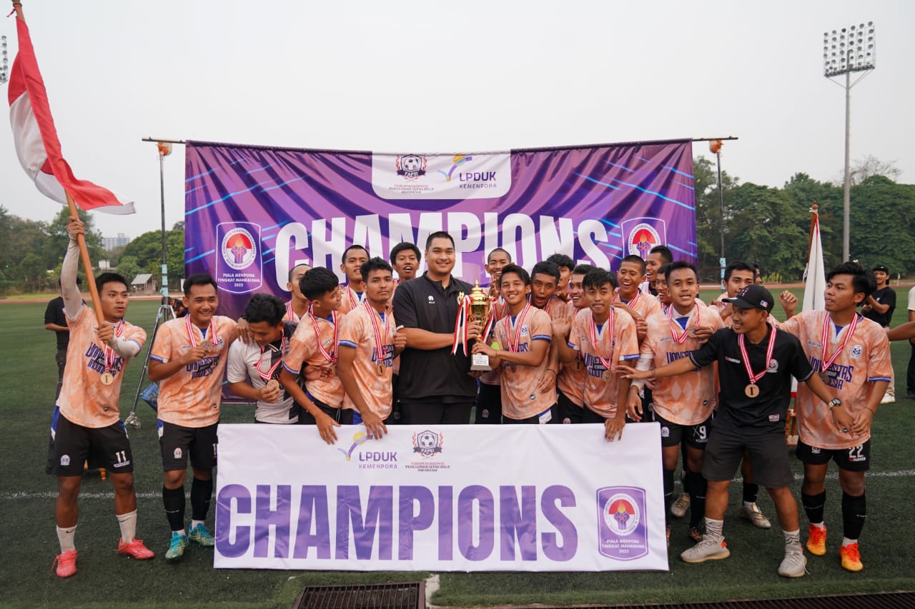  Menteri Pemuda dan Olahraga Republik Indonesia (Menpora RI) Dito Ariotedjo, secara resmi menutup Kejuaraan Piala Menpora Tingkat Mahasiswa U-23 tahun 2023 se-Jabodetabek dan Jabar. Menpora Dito berharap even itu menjadi even tahunan sebagai wadah sepak b