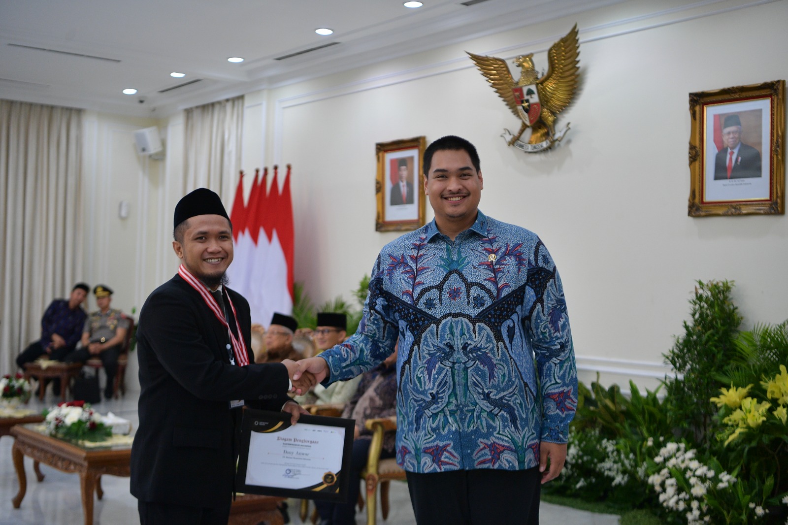 Menteri Pemuda dan Olahraga Republik Indonesia (Menpora RI) Dito Ariotedjo mendukung perkembangan santripreneur di Indonesia bersinergi dengan program Wiramuda yang ada di Kementerian Pemuda dan Olahraga (Kemenpora). (foto: Johanes/BPMISetwapres)
