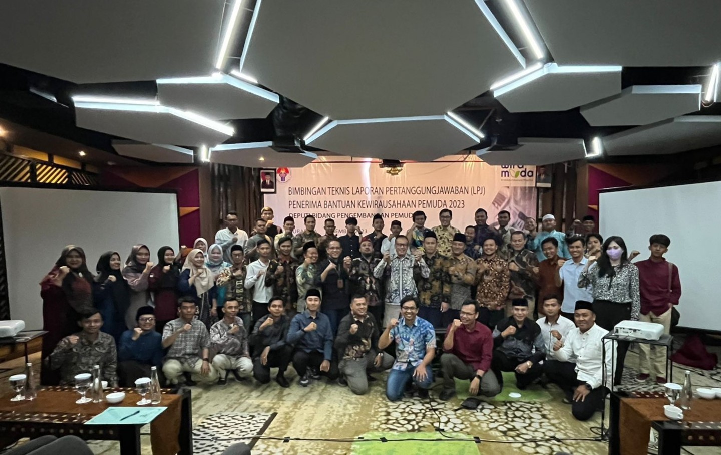 Kementerian Pemuda dan Olahraga Republik Indonesia (Kemenpora RI) melalui Deputi Bidang Pengembangan Pemuda mengadakan Bimbingan Teknis Laporan Pertanggungjawaban (Bimtek LPJ) Penerima Bantuan Kewirausahaan Pemuda Tahun 2023. Bimtek ini bertujuan agar par