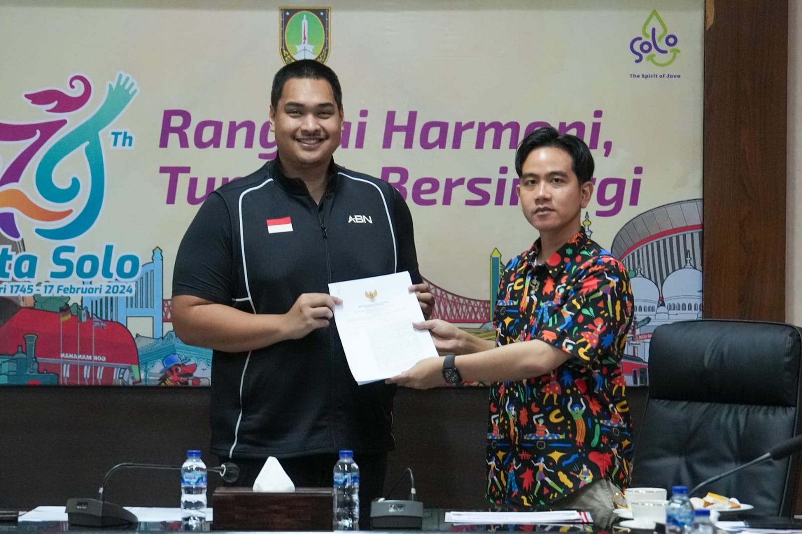 Wali Kota Solo Gibran Rakabuming Raka mengucapkan terima kasih kepada Kemenpora dan Menteri Pemuda dan Olahraga Republik Infonesia (Menpora RI) Dito Ariotedjo yang menunjuk Solo sebagai tuan rumah penyelenggaraan Pekan Paralimpiade Nasional (Peparnas) 202