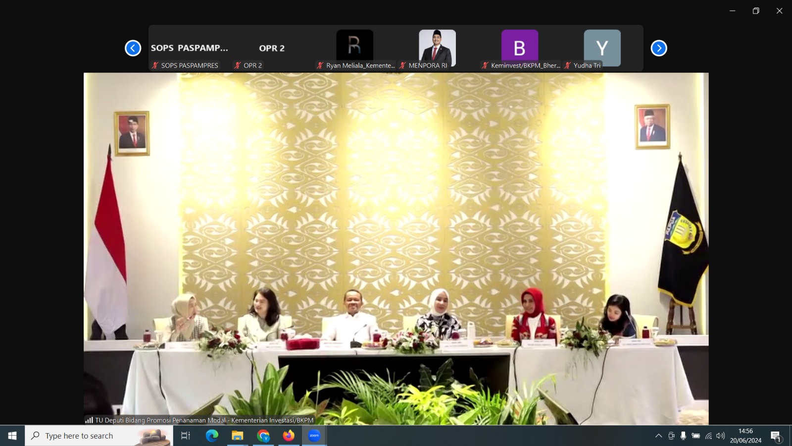 Menteri Pemuda dan Olahraga Republik Indonesia (Menpora RI) Dito Ariotedjo didampingi Sesmenpora Gunawan Suswantoro, menghadiri Rapat Koordinasi (Rakor) Persiapan Acara Puncak Hari Anak Nasional (HAN) Ke-40 Tahun 2024 di Kantor Gubernur Papua lt. 9 Jl. So