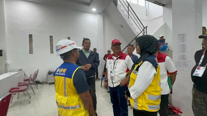 Pertandingan menembak tertunda akibat cuaca ekstrim yang merusak talang air pada venue cabang olahraga Menembak Pekan Olahraga Nasional (PON) XXI Aceh-Sumatra Utara (Sumut) Tahun 2024 jatuh pada (17/9) kemarin.(dok)