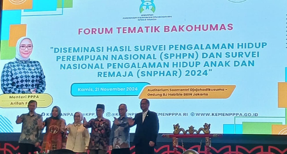 Kementerian Pemberdayaan Perempuan dan Perlindungan Anak (Kemen PPPA), bekerja sama dengan Badan Koordinasi Hubungan Masyarakat (Bakohumas), menggelar Forum Tematik Bakohumas bertema "Diseminasi Hasil Survey Pengalaman Hidup Perempuan (SPHPN) dan Survey N