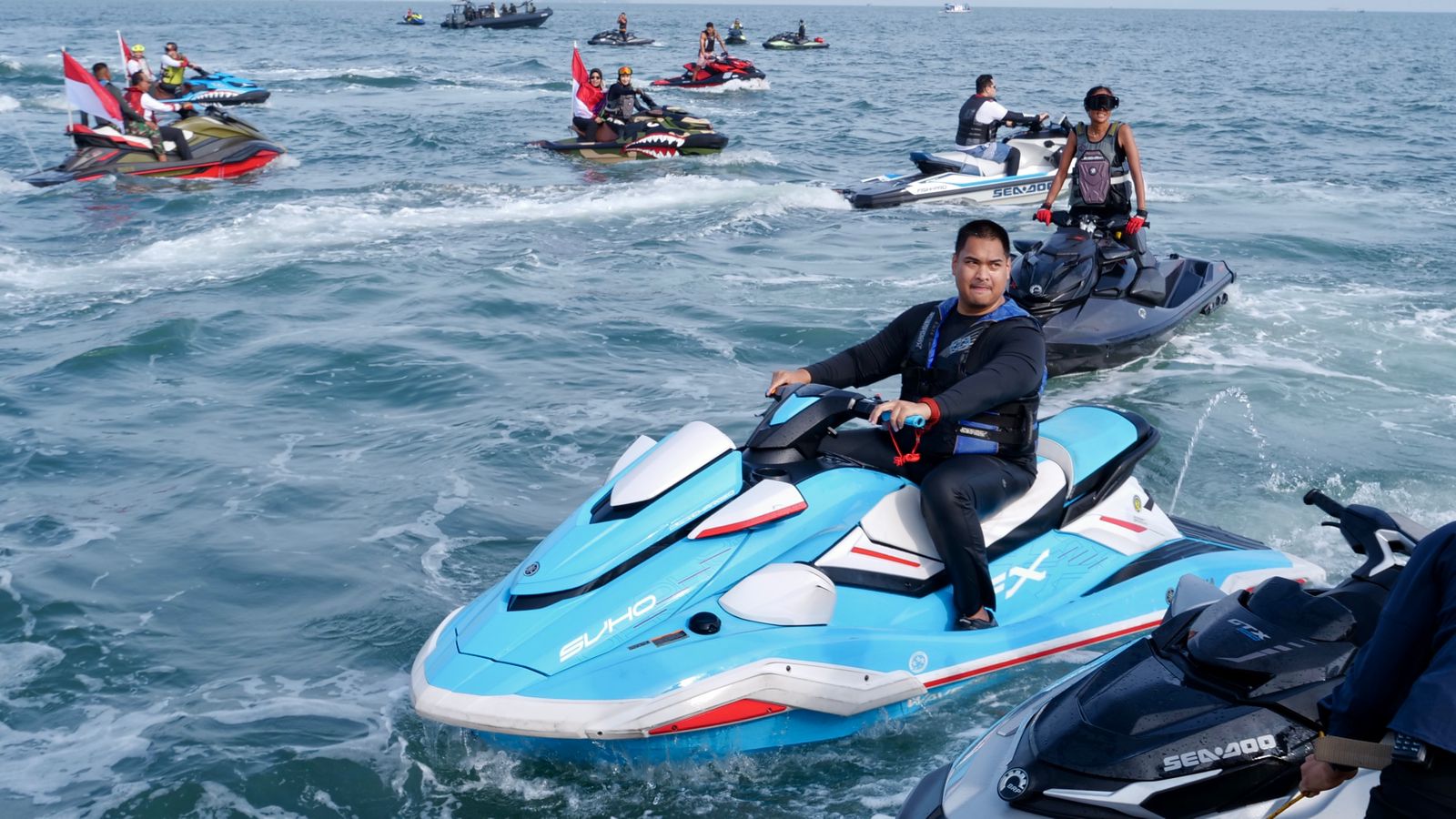 Menteri Pemuda dan Olahraga Republik Indonesia (Menpora RI) Dito Ariotedjo, menyampaikan apresiasinya atas pelaksanaan Jetski Event Panglima TNI Cup yang juga sebagai ajang talent scouting cabang olahraga jetski di Indonesia.(foto:gilang/kemenpora.go.id)
