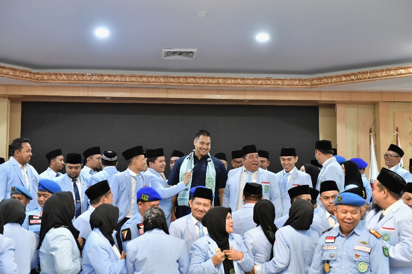 Menteri Pemuda dan Olahraga Republik Indonesia (Menpora RI) Dito Ariotedjo, secara resmi membuka Rapat Kerja Nasional Dewan Pengurus Pusat Badan Komunikasi Pemuda Remaja Masjid Indonesia (DPP BKPRMI) Masa Bakti 2024-2029 di Auditorium Wisma Kemenpora, Sen
