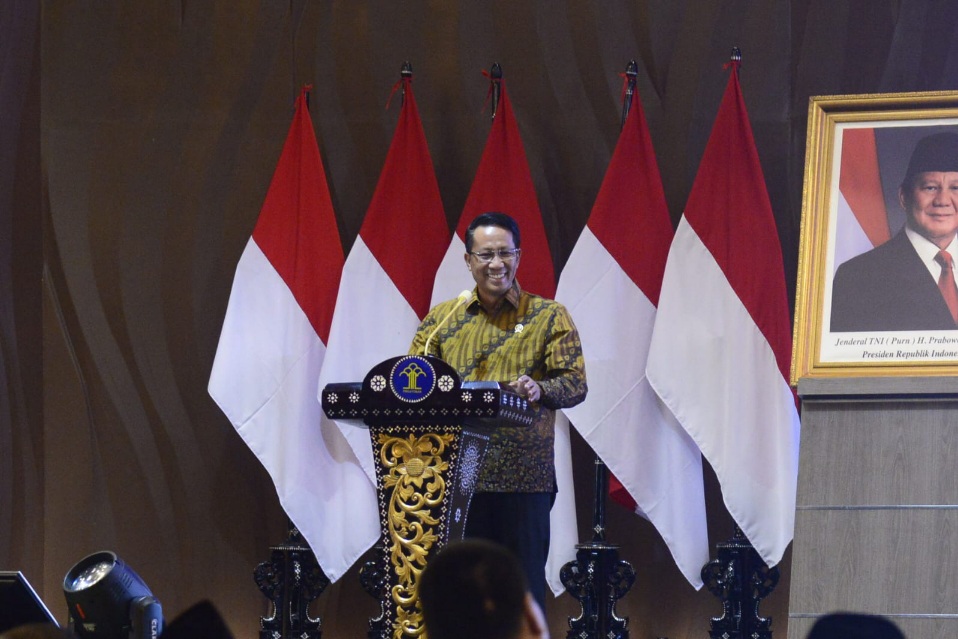 Menteri Hukum (Menkum) Supratman Andi Agtas, menyampaikan komitmennya mendukung seluruh program dari Menteri Pemuda dan Olahraga (Menpora) Dito Ariotedjo dan kementerian yang dipimpinnya.(foto:Andre/kemenpora.go.id)