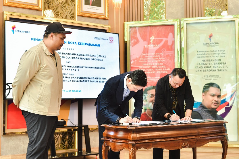 Menteri Pemuda dan Olahraga Republik Indonesia (Menpora RI) Dito Ariotedjo, berharap serta mendorong agar cabang olahraga bola basket 3x3 Indonesia mampu lolos ke Olimpiade Tahun 2028 mendatang di Los Angeles, Amerika Serikat.(foto:Andre/kemenpora.go.id)