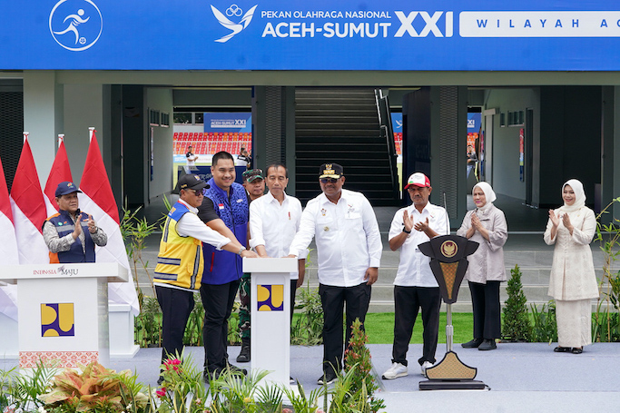 Menpora Dito Dampingi Presiden Jokowi Resmikan Venue PON XXI Aceh-Sumut 2024