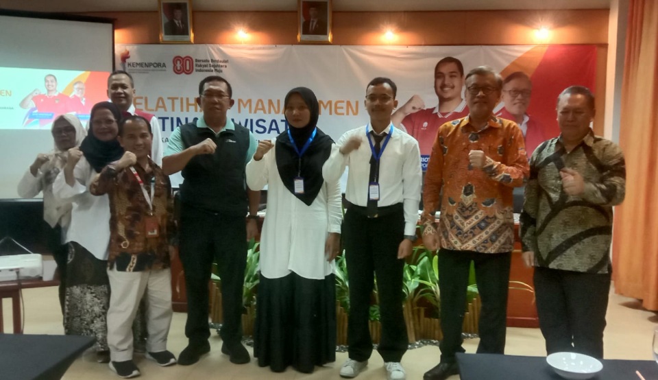 Pelatihan Manajemen Destinasi Wisata yang dibuka secara resmi oleh Deputi Pengembangan Industri Olahraga Kemenpora RI Raden Isnanta, di Aula Krakatau Le Dian Hotel & Cottage, Kota Serang, Provinsi Banten, Rabu (30/7).(foto:Cahyo/kemenpora.go.id)