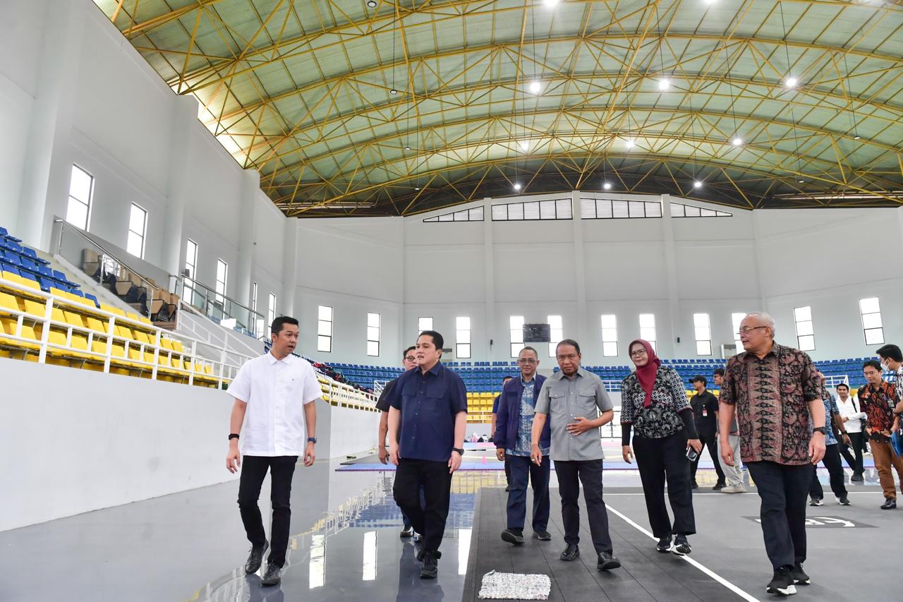 Berikan Motivasi ke Atlet, Menpora Erick Thohir Tinjau Cibubur Youth Elite Sport Center (CYESC)