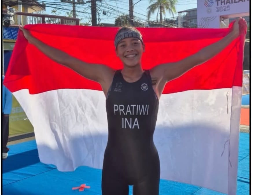 Kata gemilang layak disematkan pada atlet triathlon Indonesia, Martina Ayu Pratiwi.(foto:instagram/Martina)